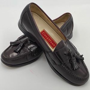 Cole Haan Burgundy Pinch Tassel Loafers - Size 8 E